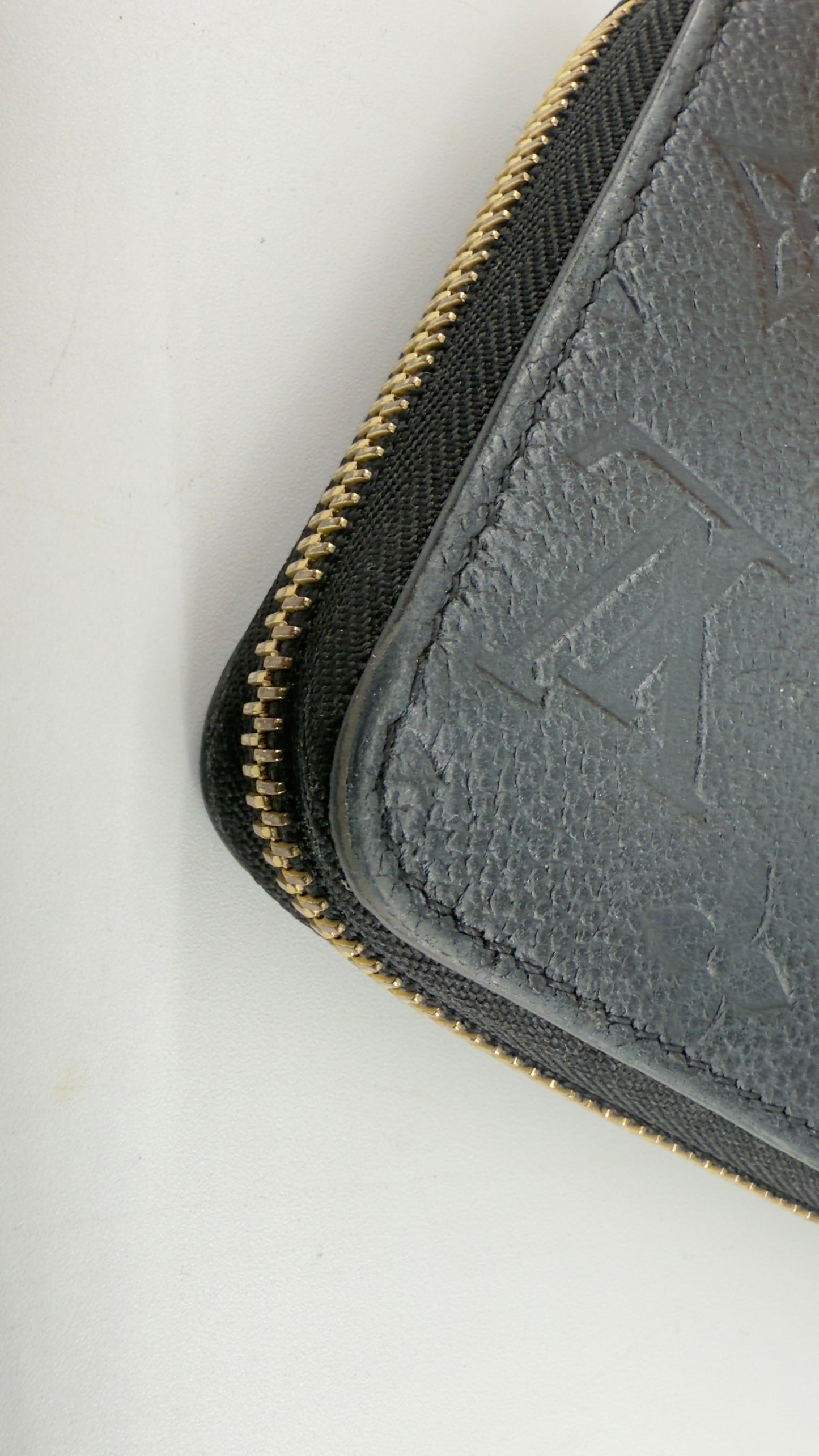 ouis Vuitton Monogram Empreinte Leather Zippy Wallet – Navy Blue