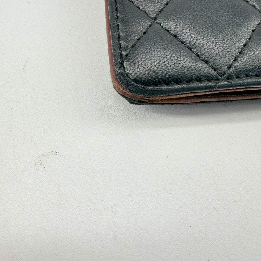 Chanel Quilted Wallet Long Wallet – Lambskin Leather – Black