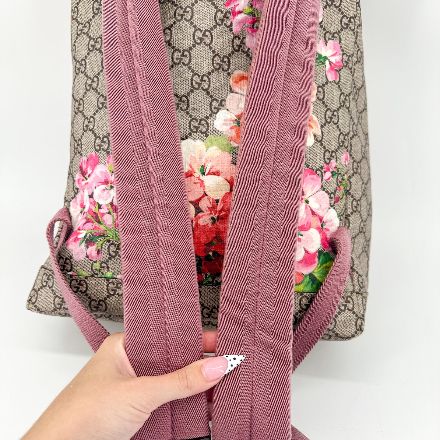 Gucci Bloom GG Supreme Canvas Backpack – Pink Floral Print