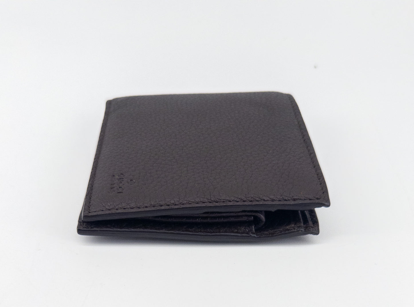 Gucci Bifold Wallet with Coin Pocket – Grained Leather – Dark Brown
