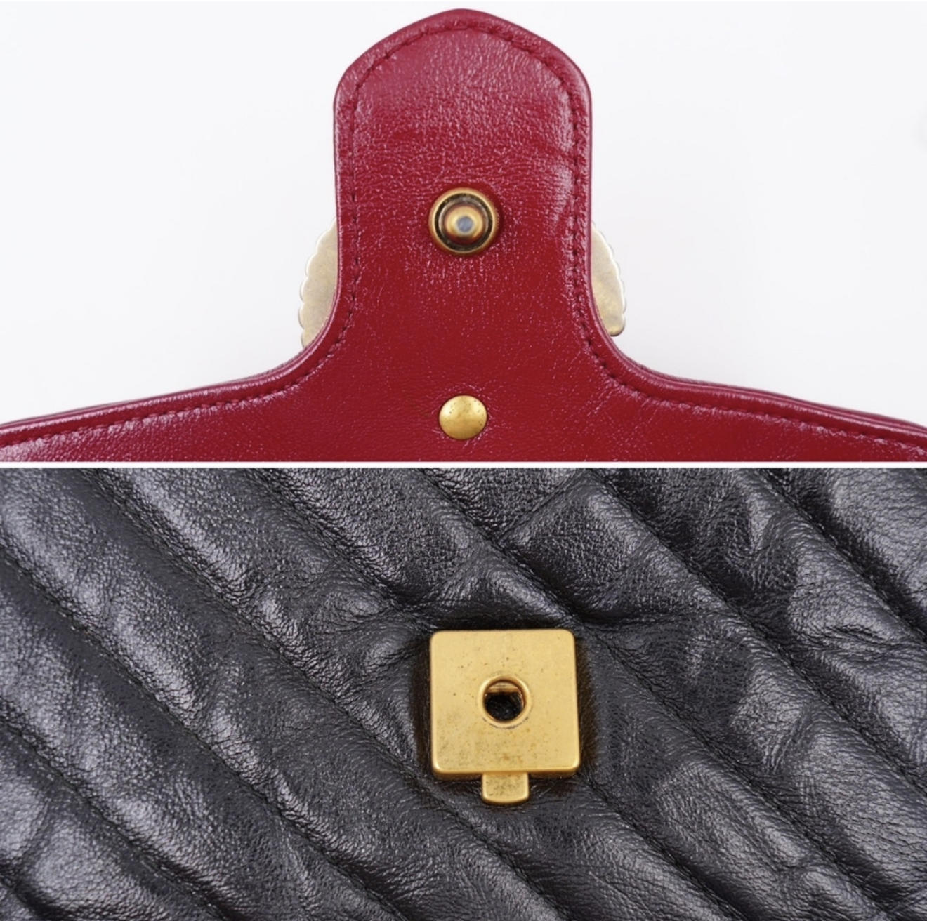 Pre-owned Authentic Gucci GG Marmont Matelassé Black Small Top Handle Shoulder Bag