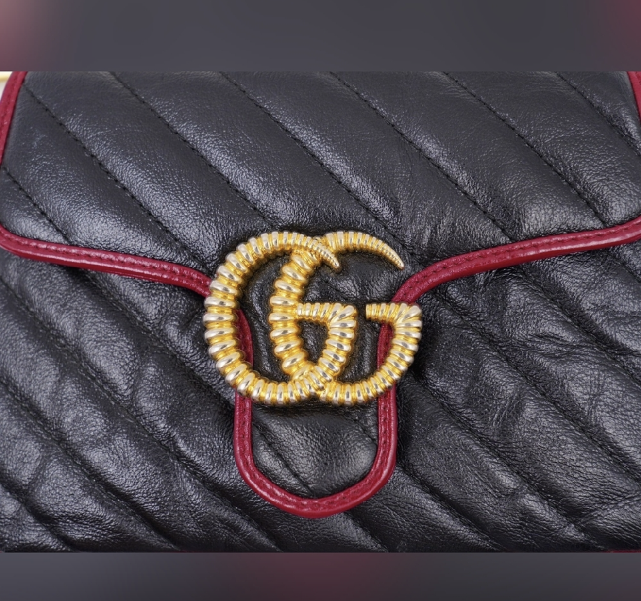 Pre-owned Authentic Gucci GG Marmont Matelassé Black Small Top Handle Shoulder Bag