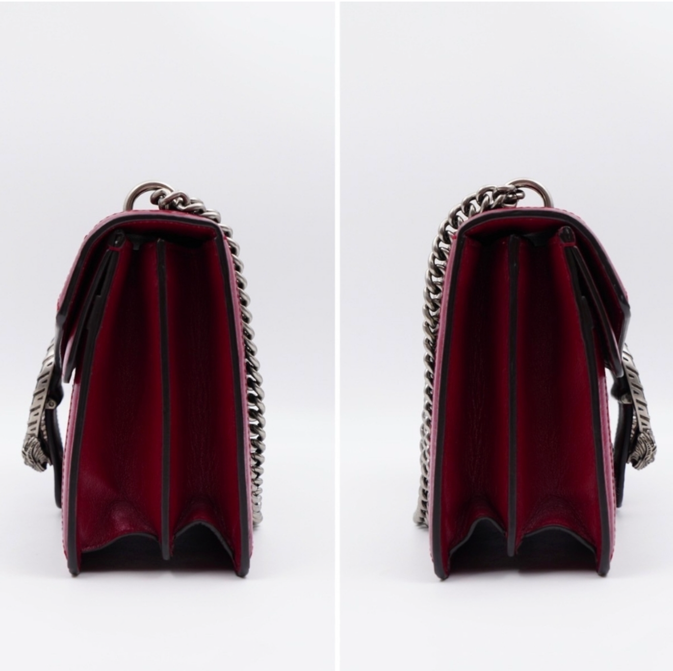 Gucci Dionysus Small Shoulder Bag – GG Tweed & Leather – Black/White/Red