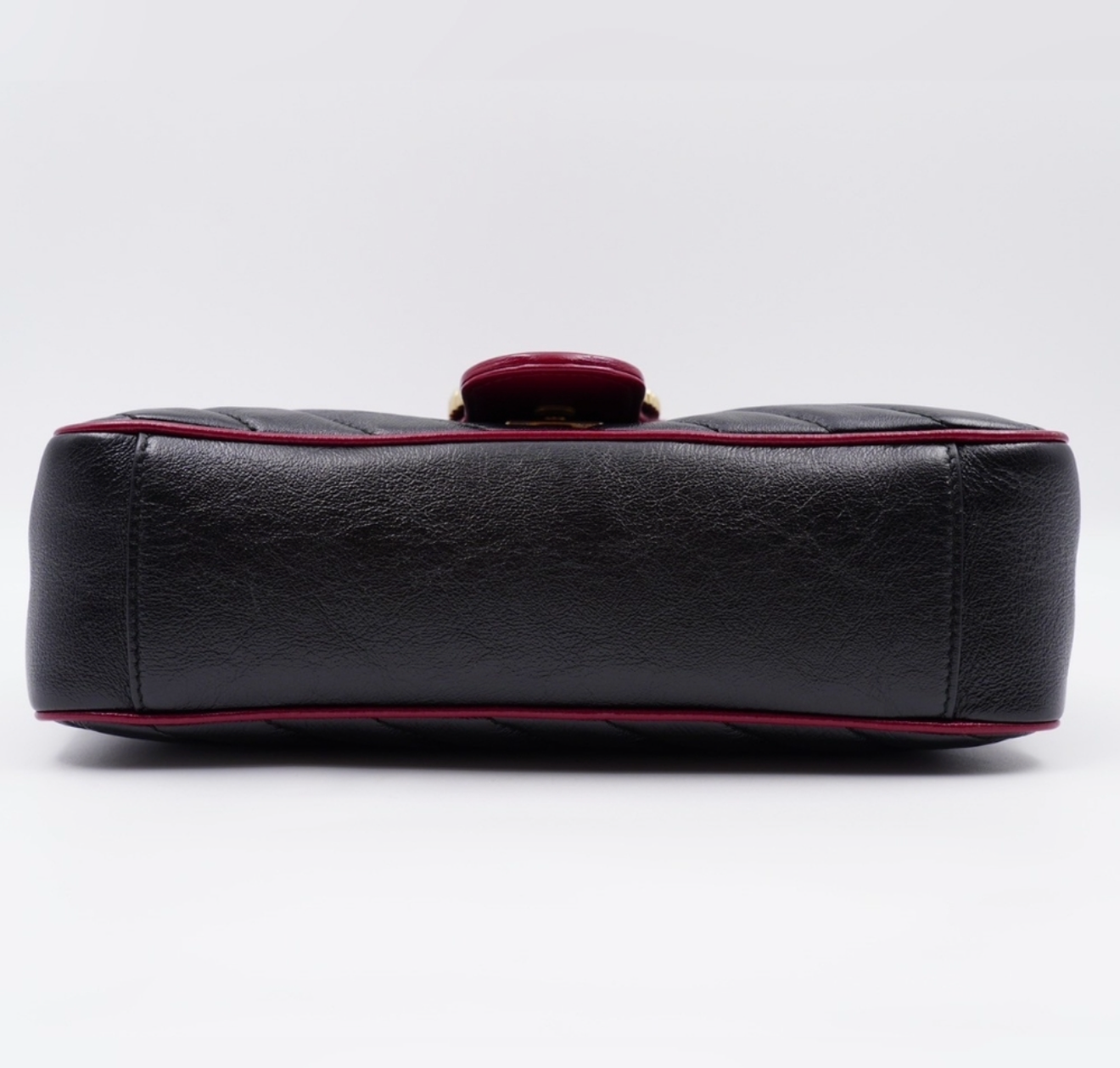 Gucci GG Marmont Torchon Shoulder Bag – Matelassé Leather – Black/Bordeaux