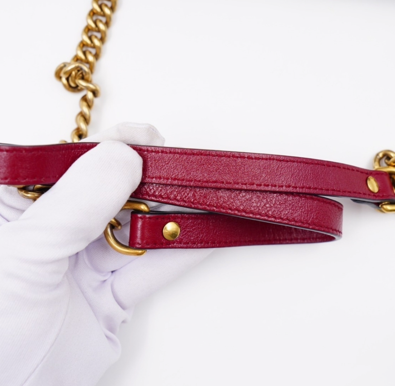 Gucci GG Marmont Torchon Shoulder Bag – Matelassé Leather – Black/Bordeaux