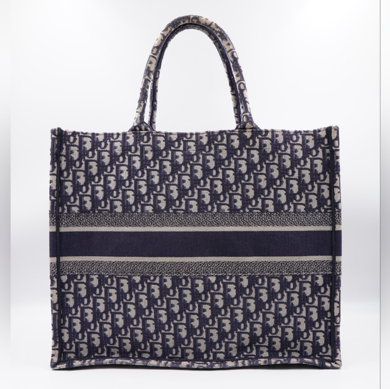 Christian Dior Large Blue Oblique Book Tote