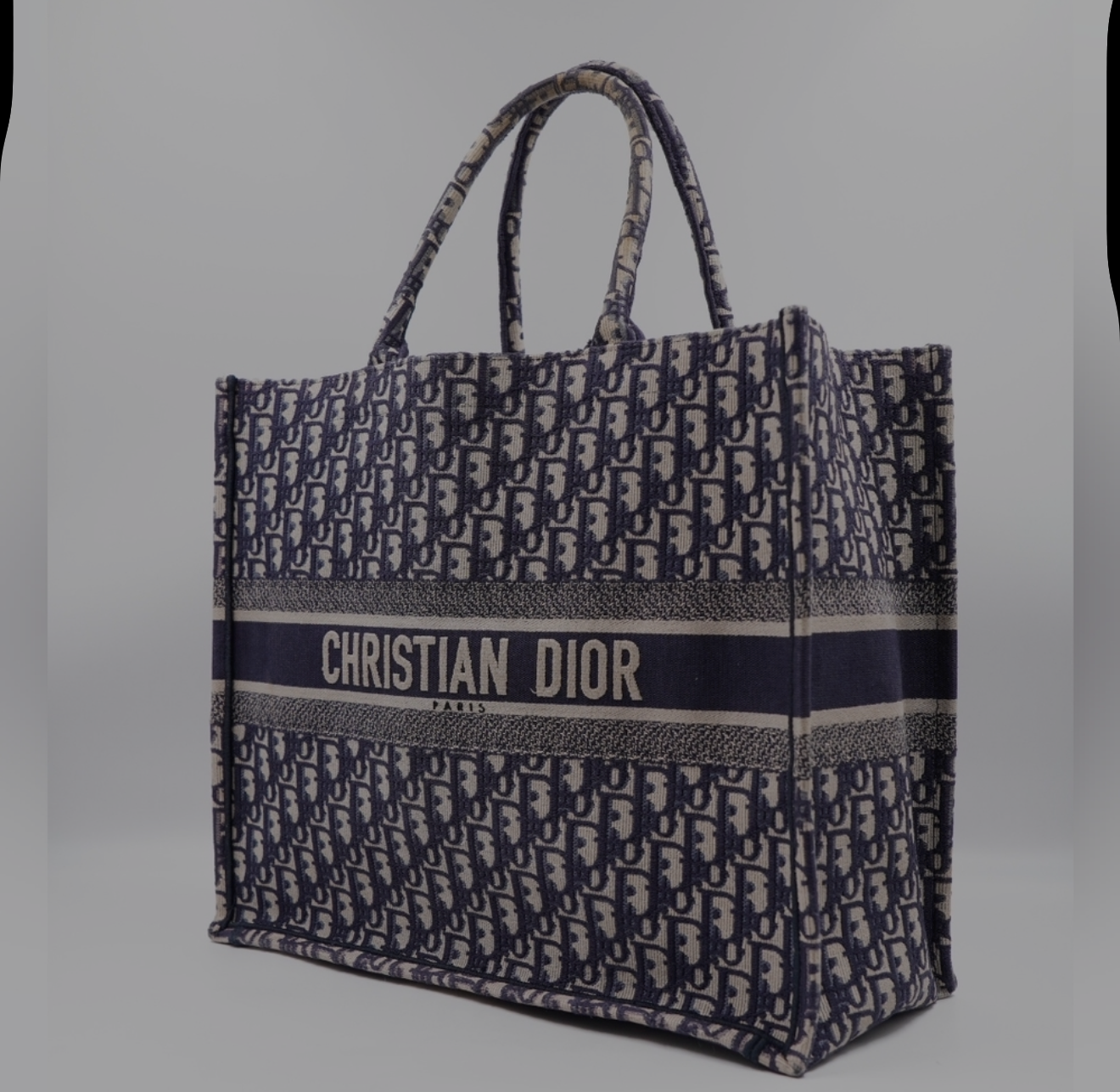 Christian Dior Large Blue Oblique Book Tote