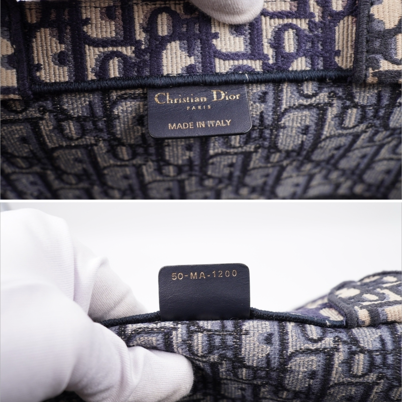 Christian Dior Large Blue Oblique Book Tote