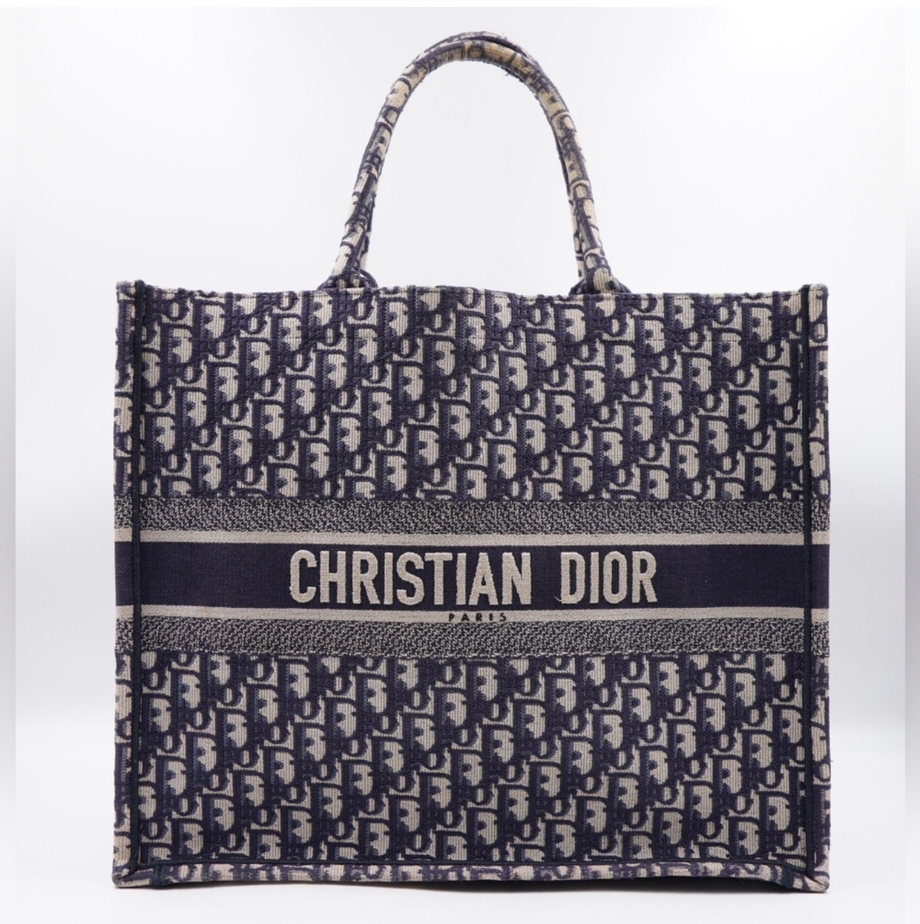 Christian Dior Large Blue Oblique Book Tote