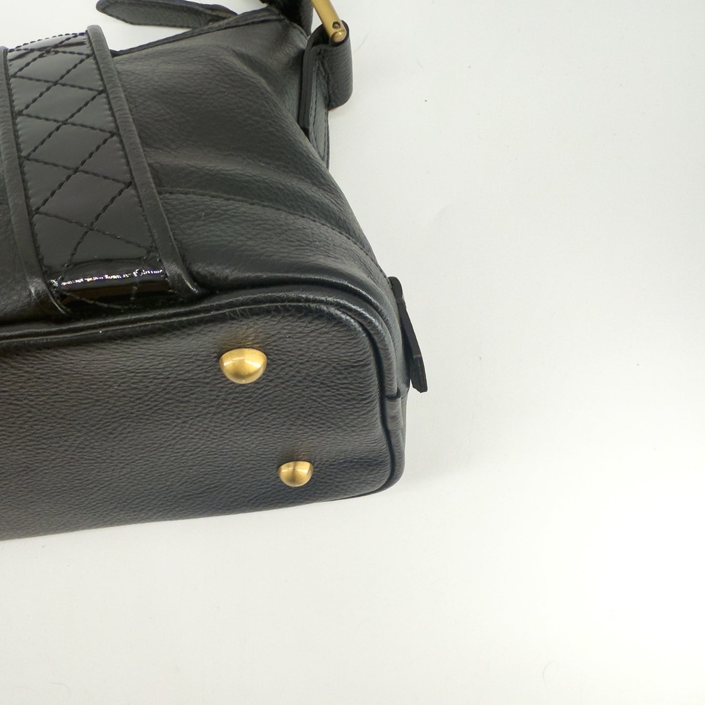 Burberry Black Leather Shoulder Bag – Pebbled Leather – Nova Check Interior