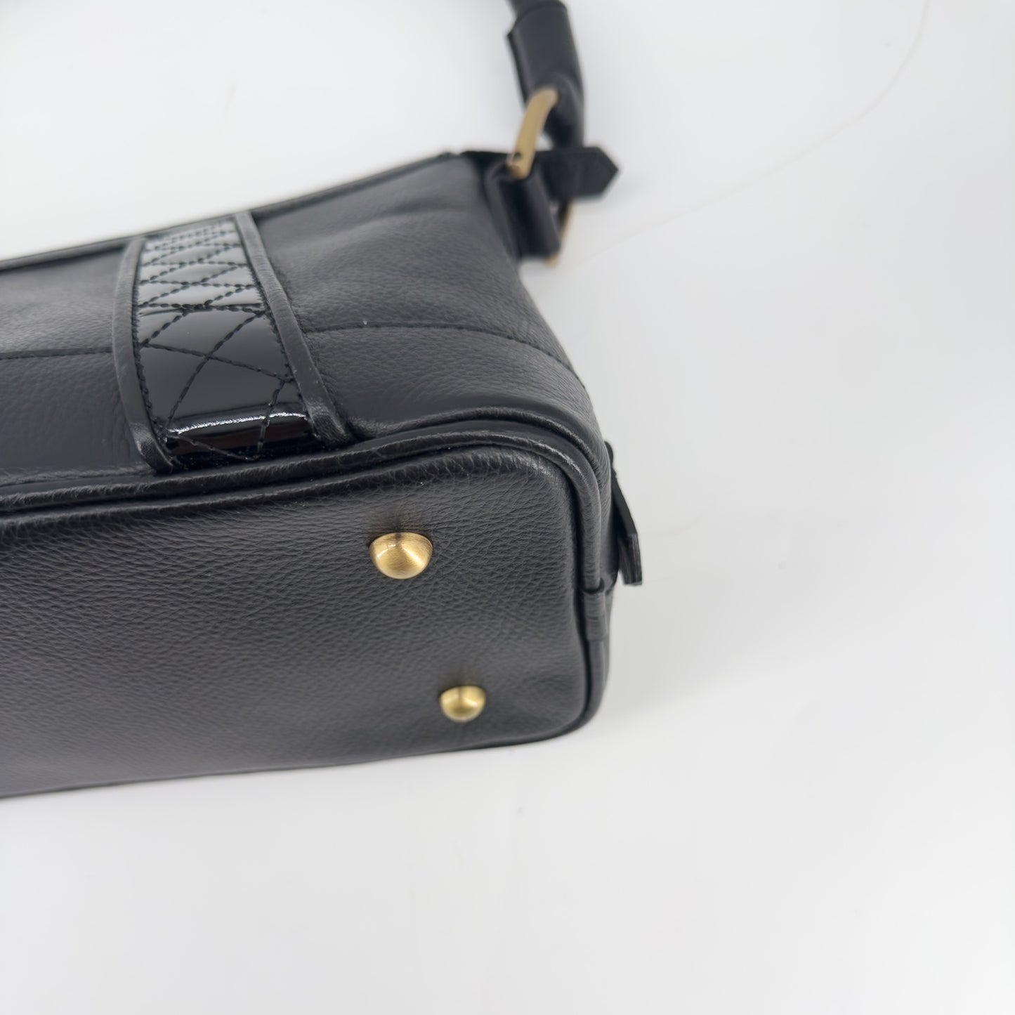 Burberry Black Leather Shoulder Bag – Pebbled Leather – Nova Check Interior