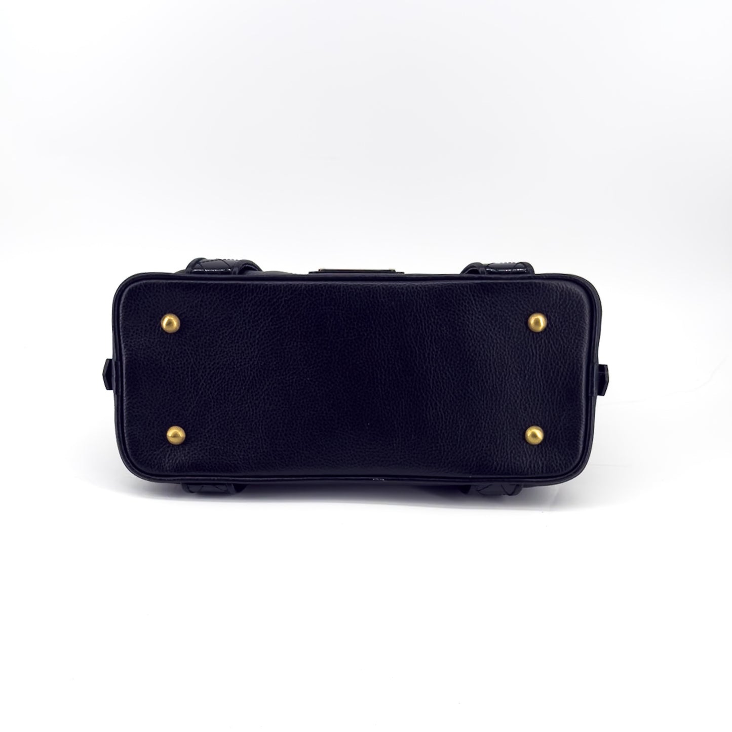 Burberry Black Leather Shoulder Bag – Pebbled Leather – Nova Check Interior