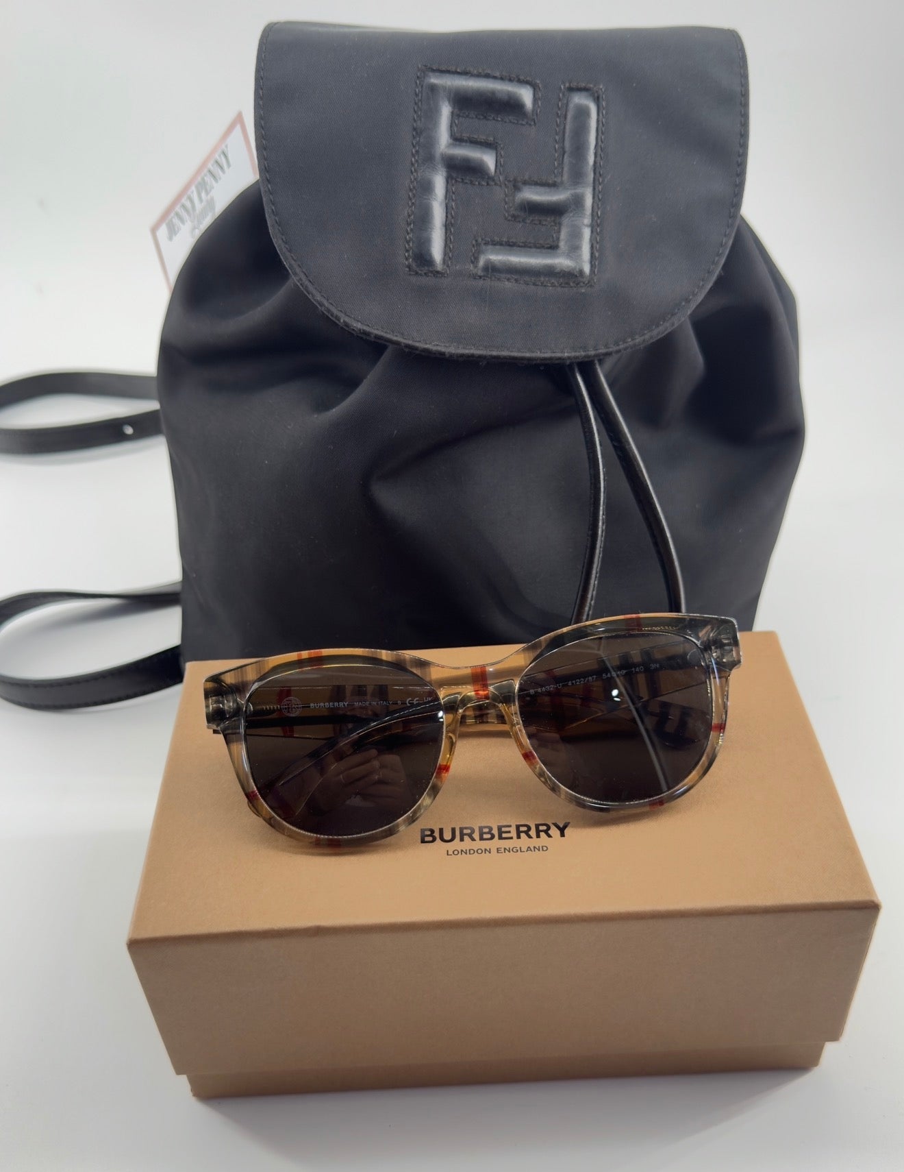 Fendi and Burberry sunglasses.