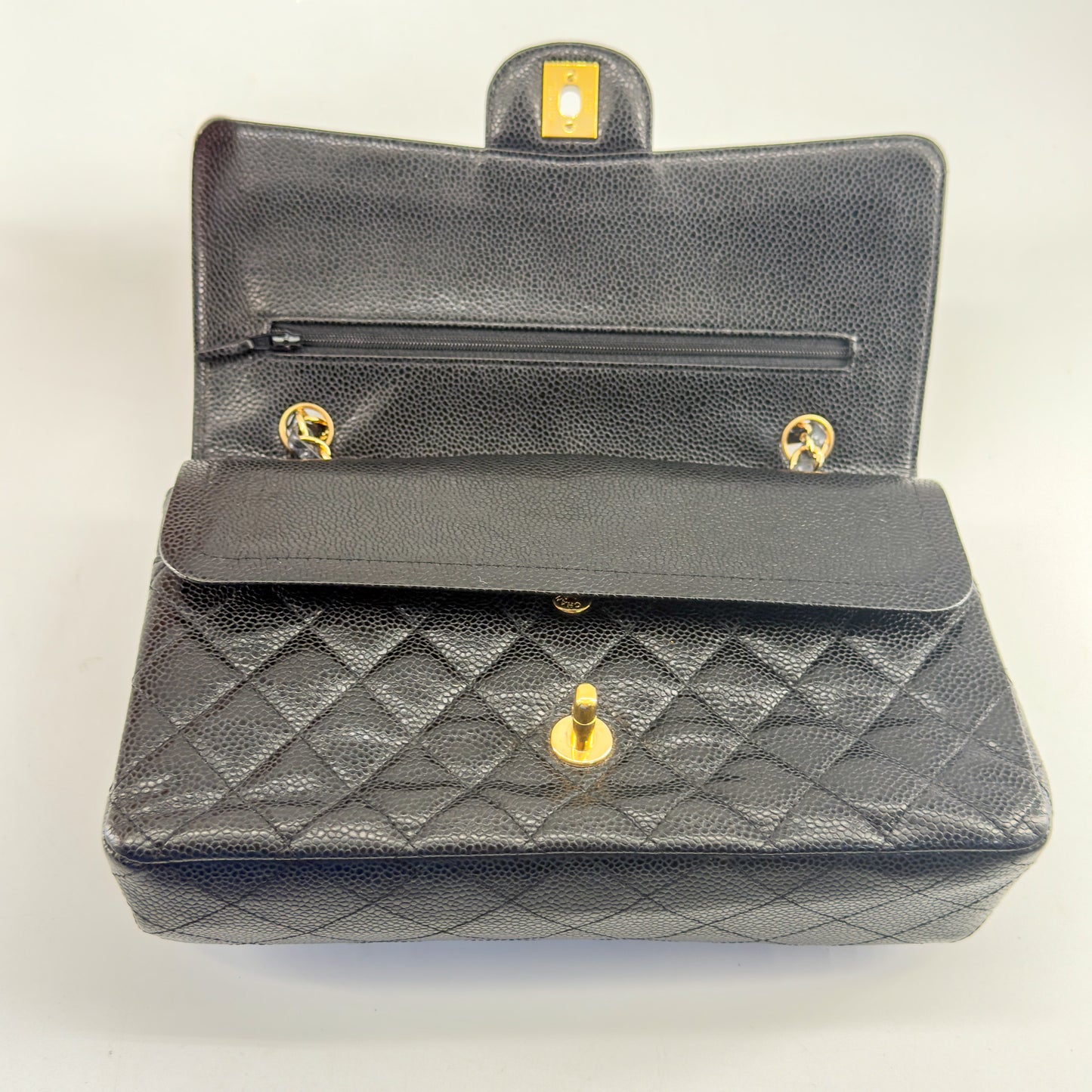 Chanel Classic Double Flap Bag – Caviar Leather – Black