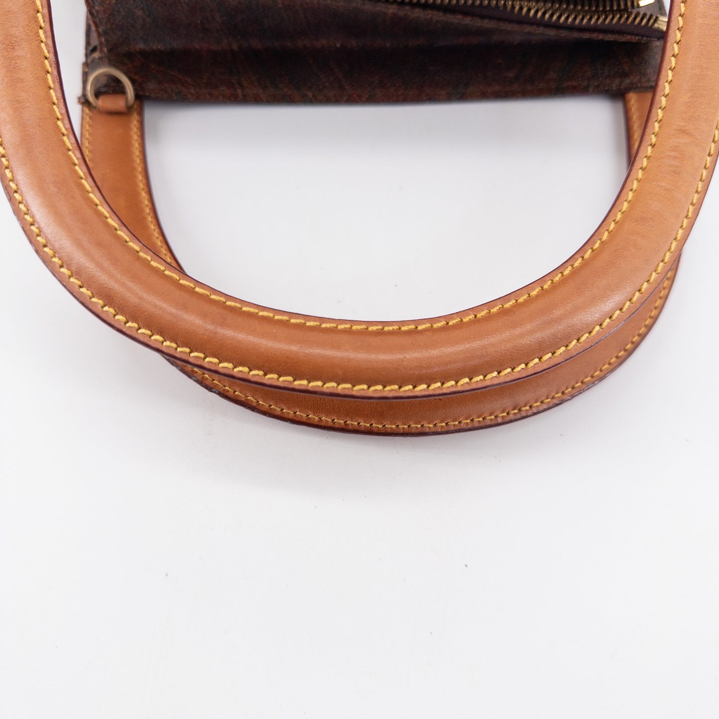 Etro Top-Handle Bag – Coated Canvas and Leather – Brown Multi-color