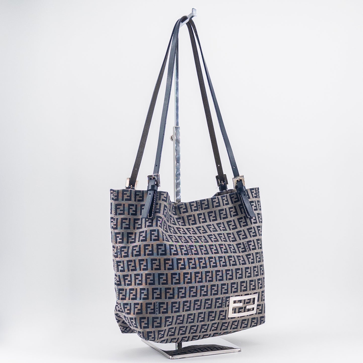 Fendi Zucca Tote Bag – Coated Canvas – Brown/Black