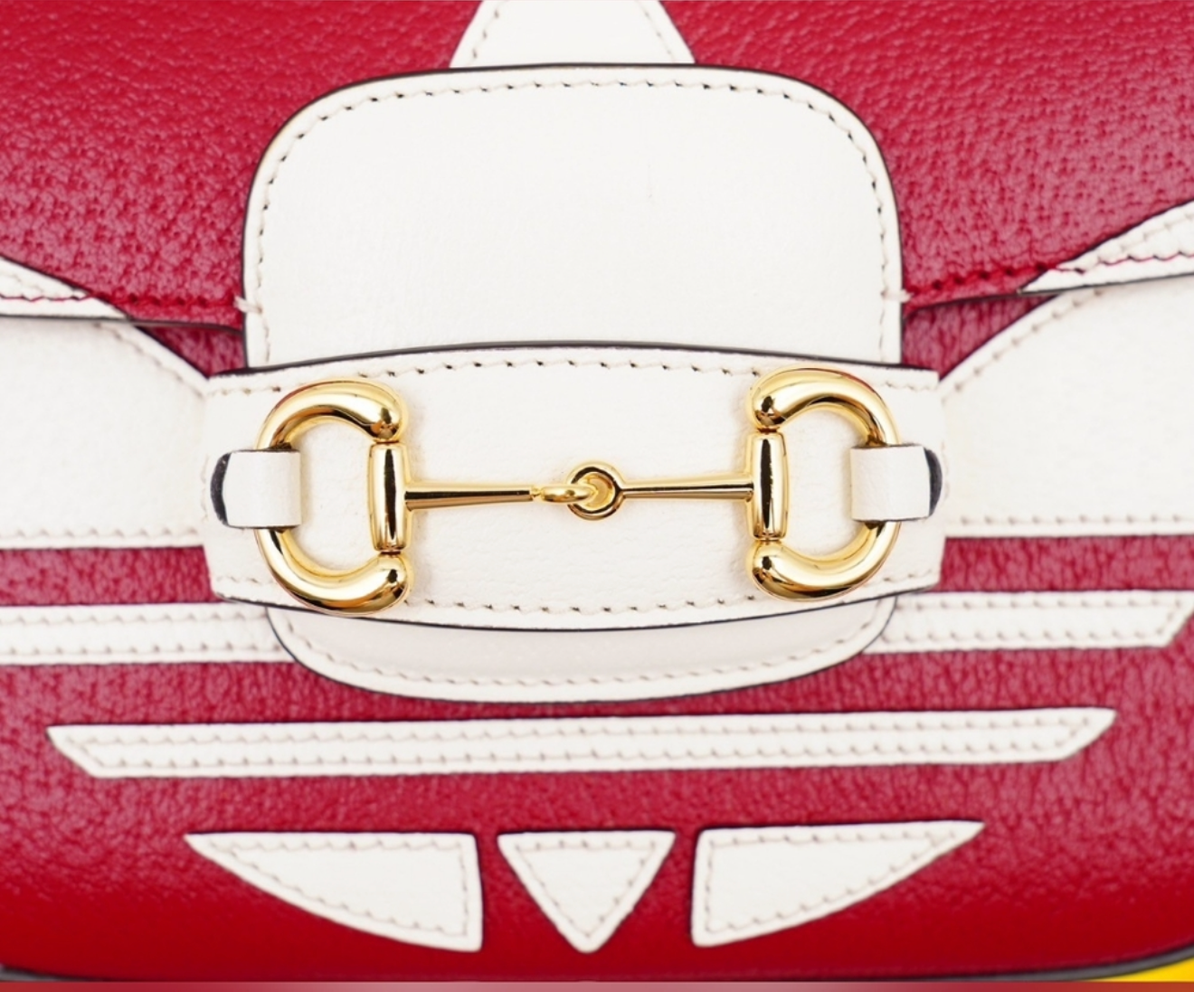 Gucci x Adidas Horsebit 1955 Shoulder Bag – Red Leather, Gold Hardware, Dual Strap