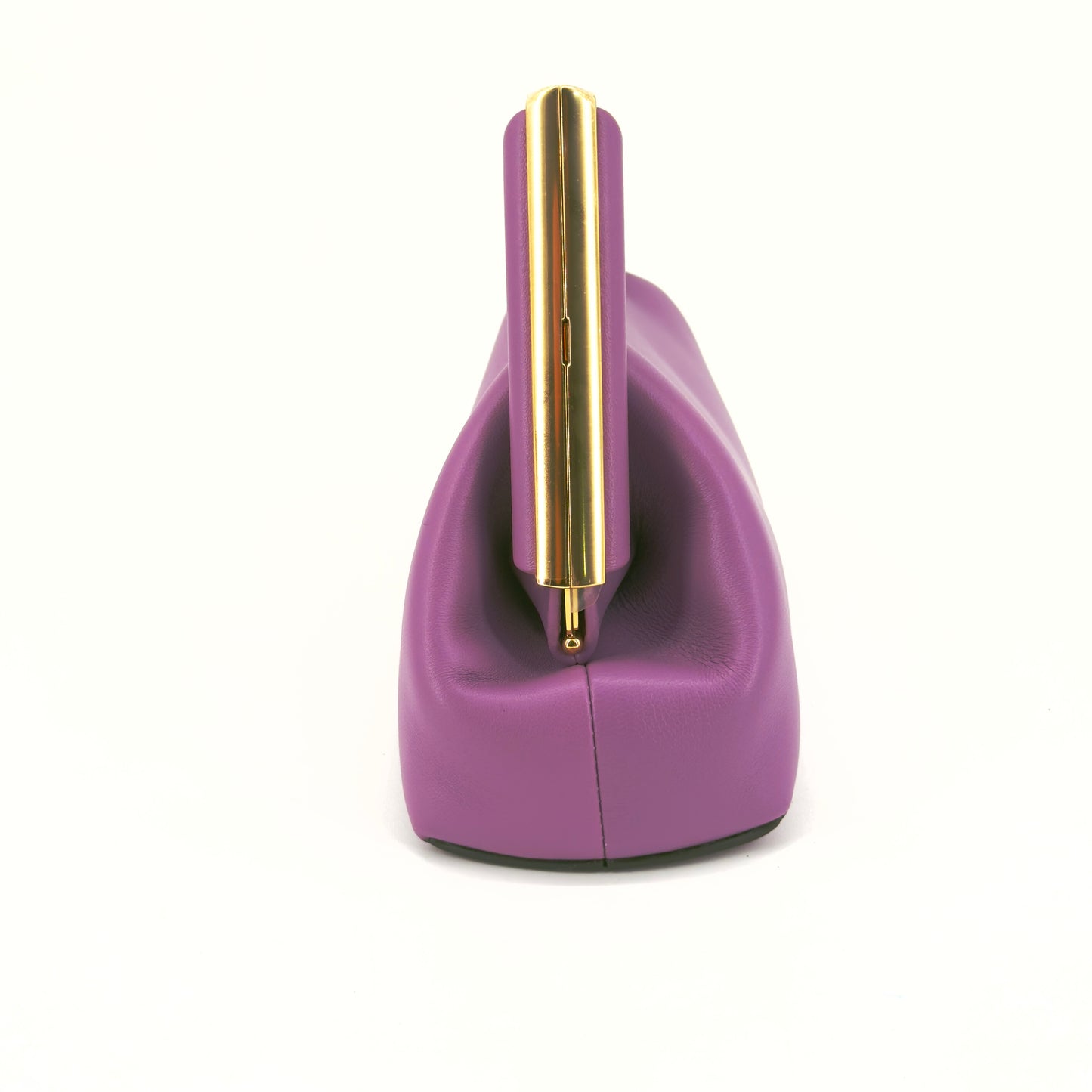 Fendi First Purple Leather Clutch – Smooth Calfskin – Gold-Tone Frame