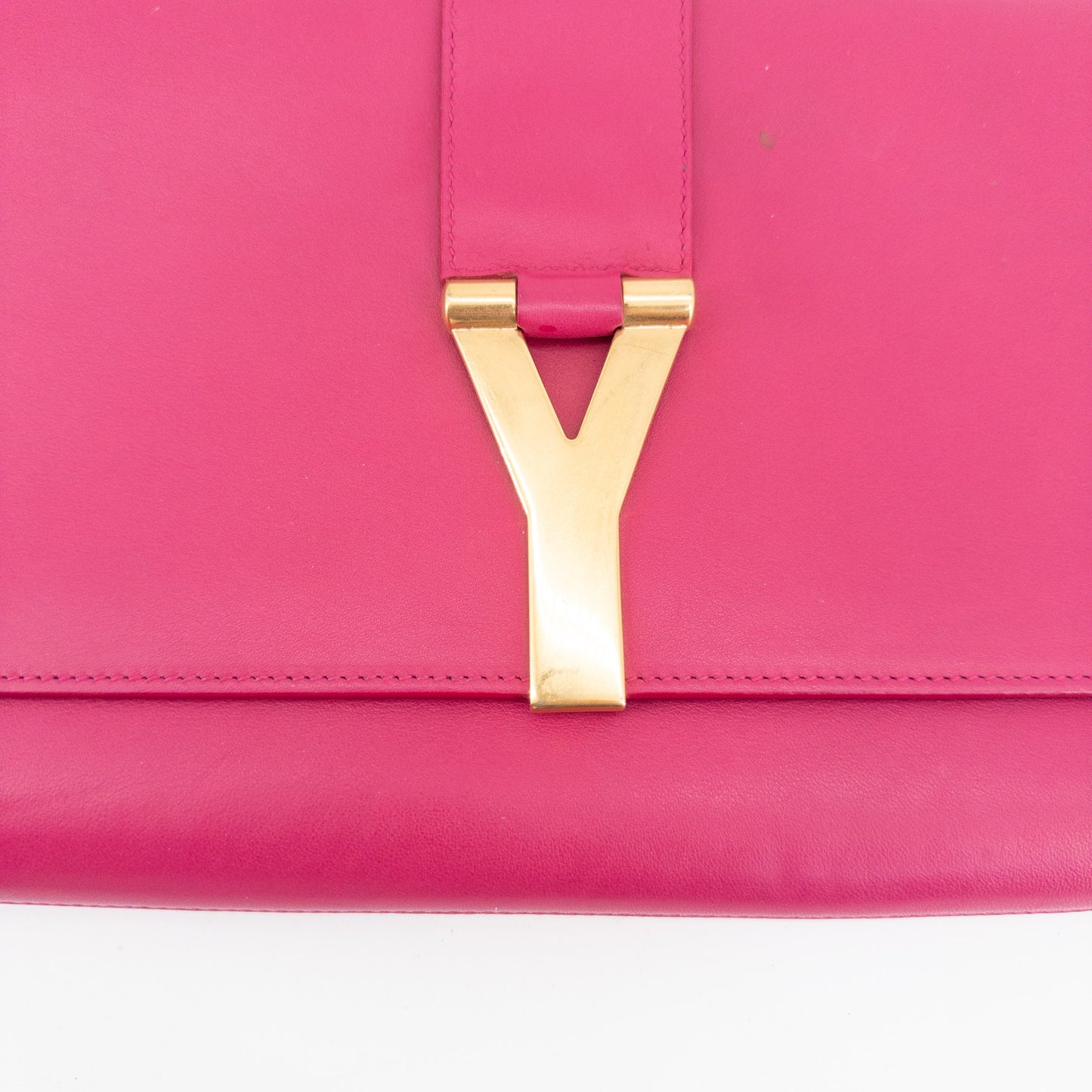 Saint Laurent Y-Ligne Clutch Clutch – Smooth Leather – Fuchsia