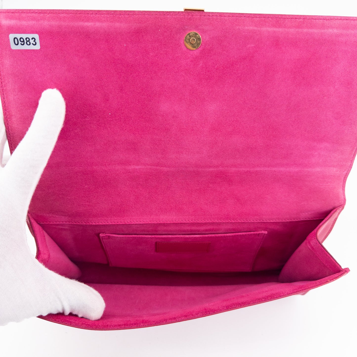 Saint Laurent Y-Ligne Clutch Clutch – Smooth Leather – Fuchsia