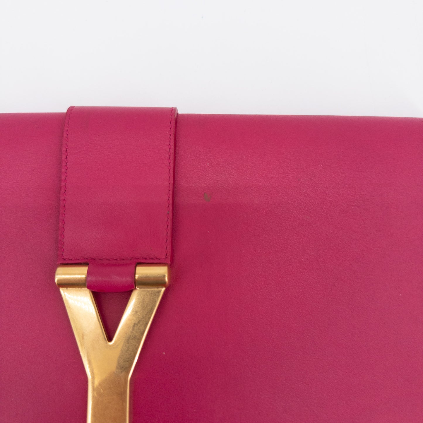 Saint Laurent Y-Ligne Clutch Clutch – Smooth Leather – Fuchsia