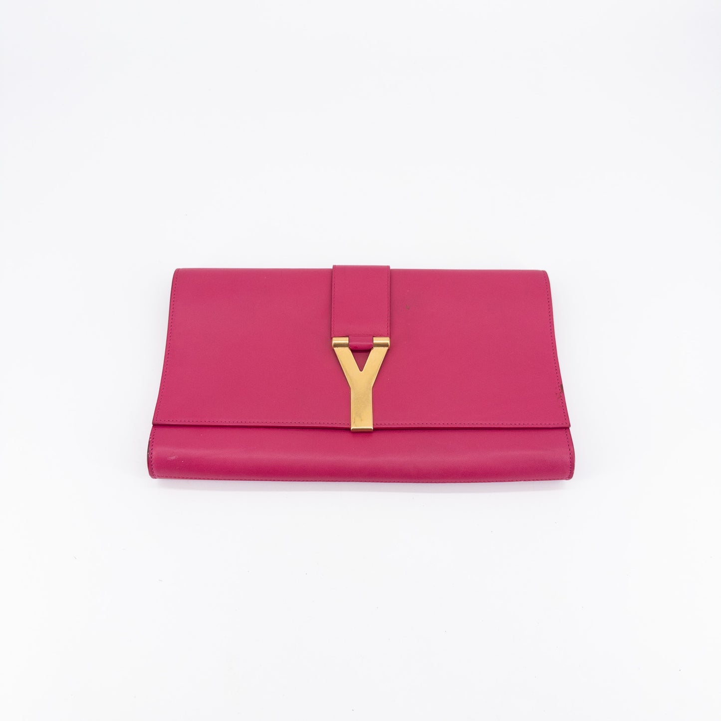 Saint Laurent Y-Ligne Clutch Clutch – Smooth Leather – Fuchsia