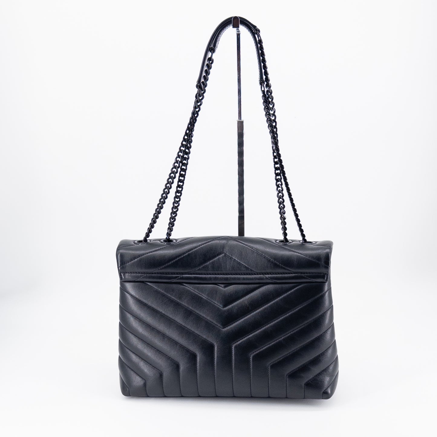 Saint Laurent Medium College Bag – Quilted Calfskin Leather – Black