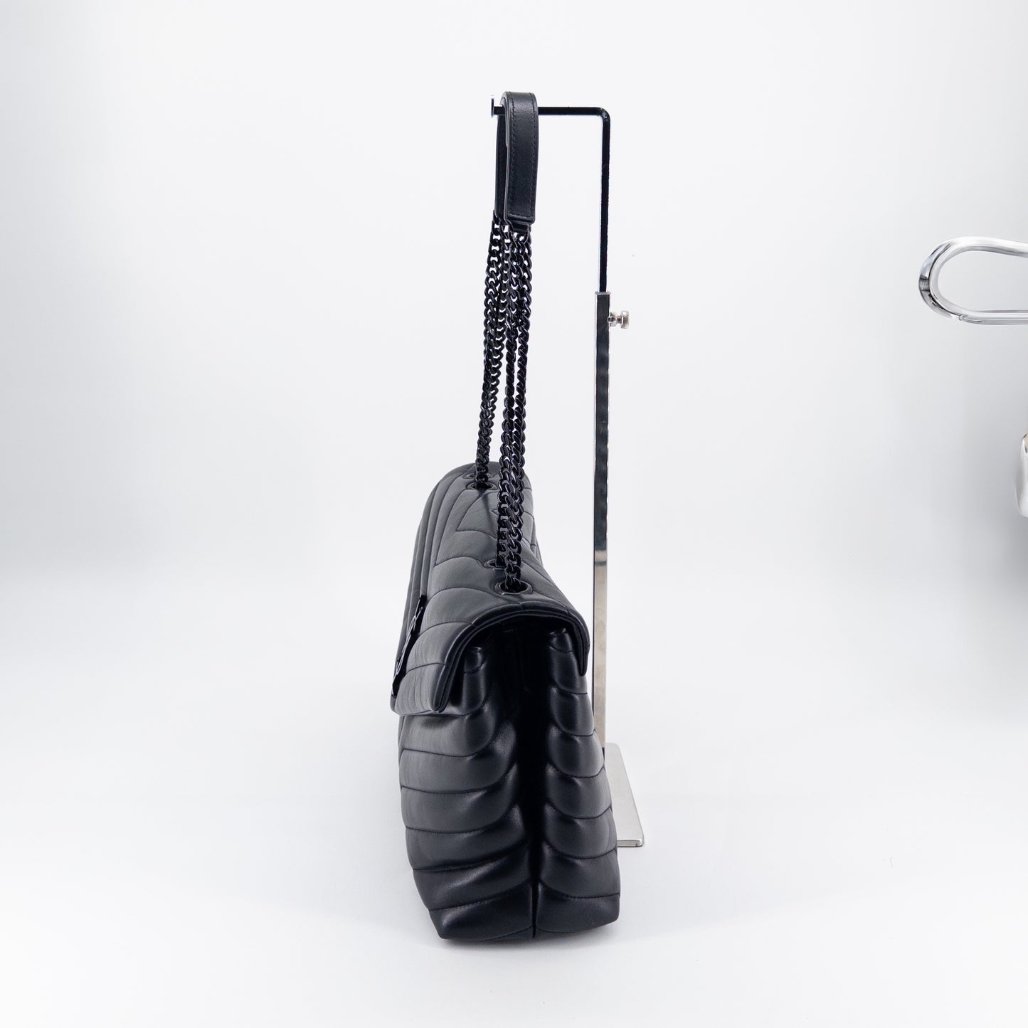 Saint Laurent Medium College Bag – Quilted Calfskin Leather – Black
