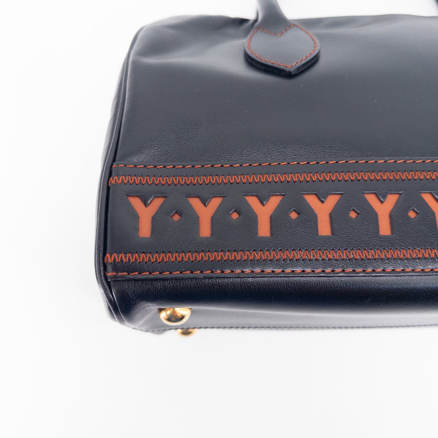Saint Laurent Y Ligne Bowling Bag – Smooth Leather – Black & Brown