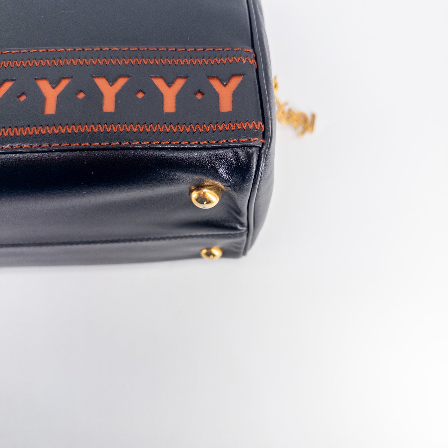 Saint Laurent Y Ligne Bowling Bag – Smooth Leather – Black & Brown