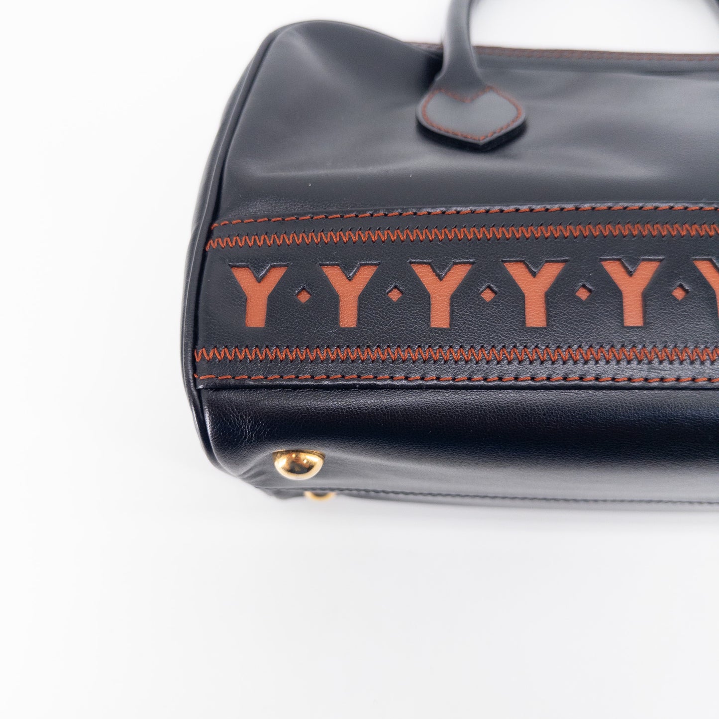 Saint Laurent Y Ligne Bowling Bag – Smooth Leather – Black & Brown