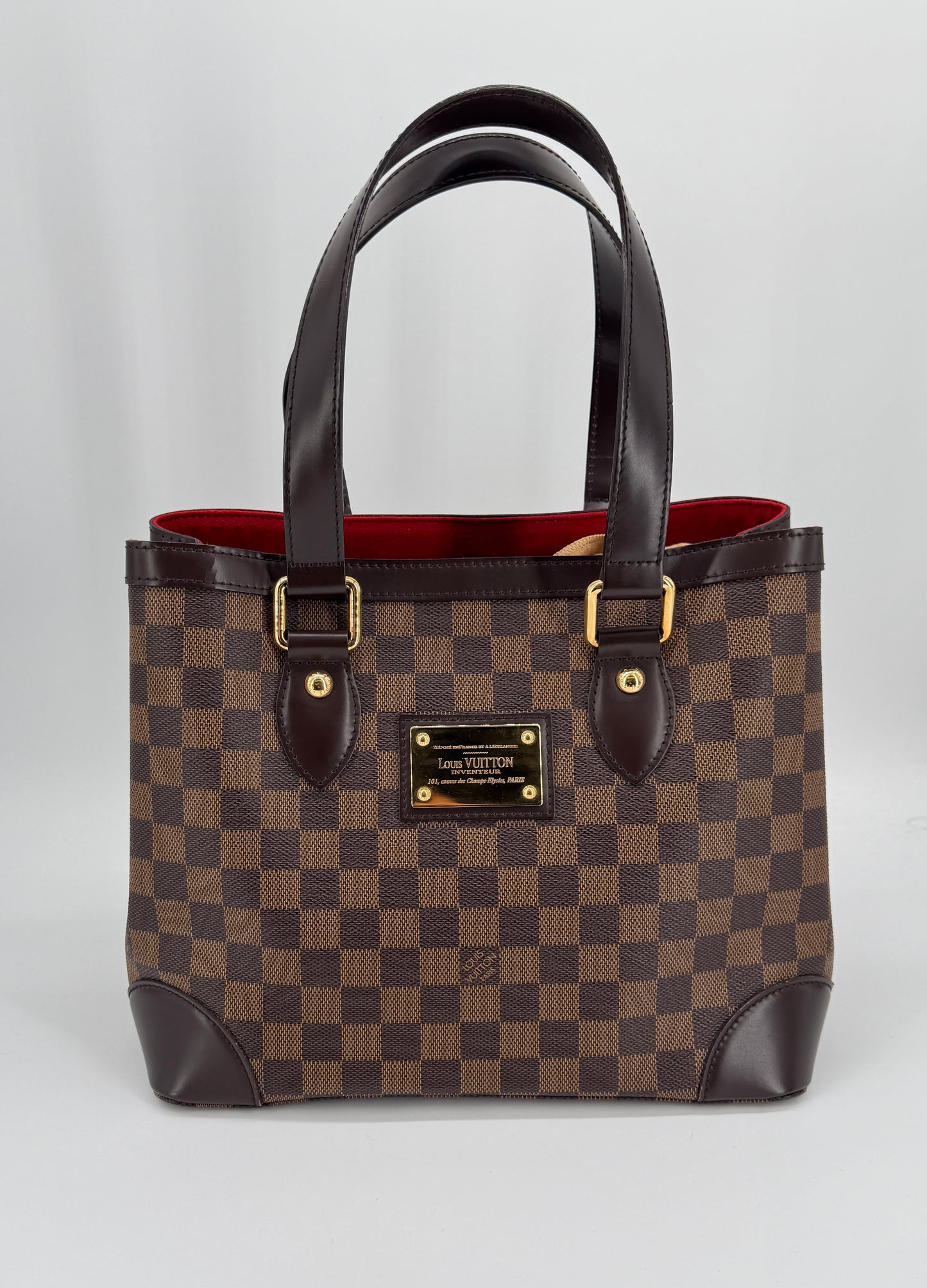 Pre-Loved Louis Vuitton Damier Ebene Hampstead PM Tote Bag