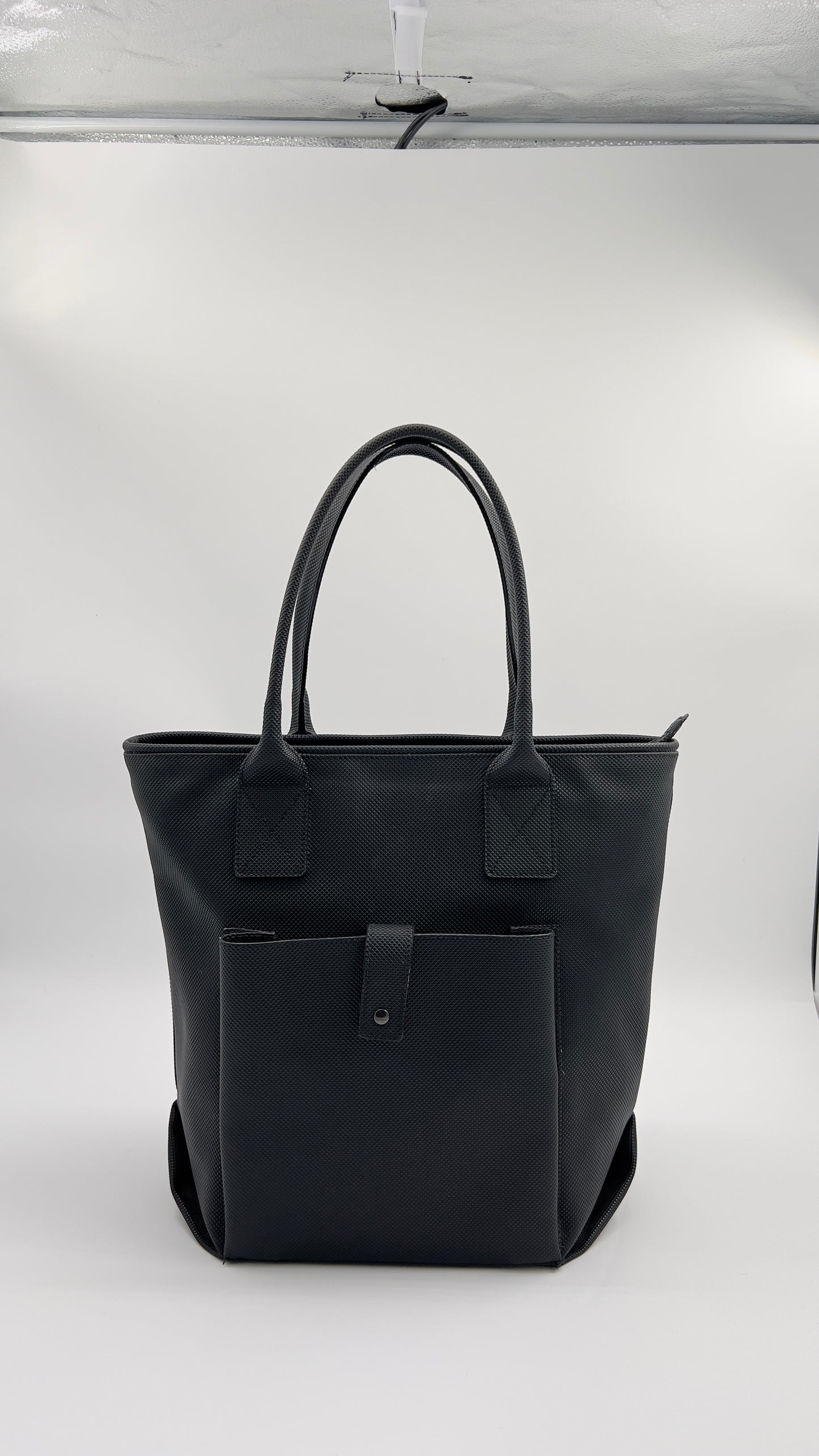 Bottega Veneta Black Tote with Gunmetal Hardware and Poplin Lining