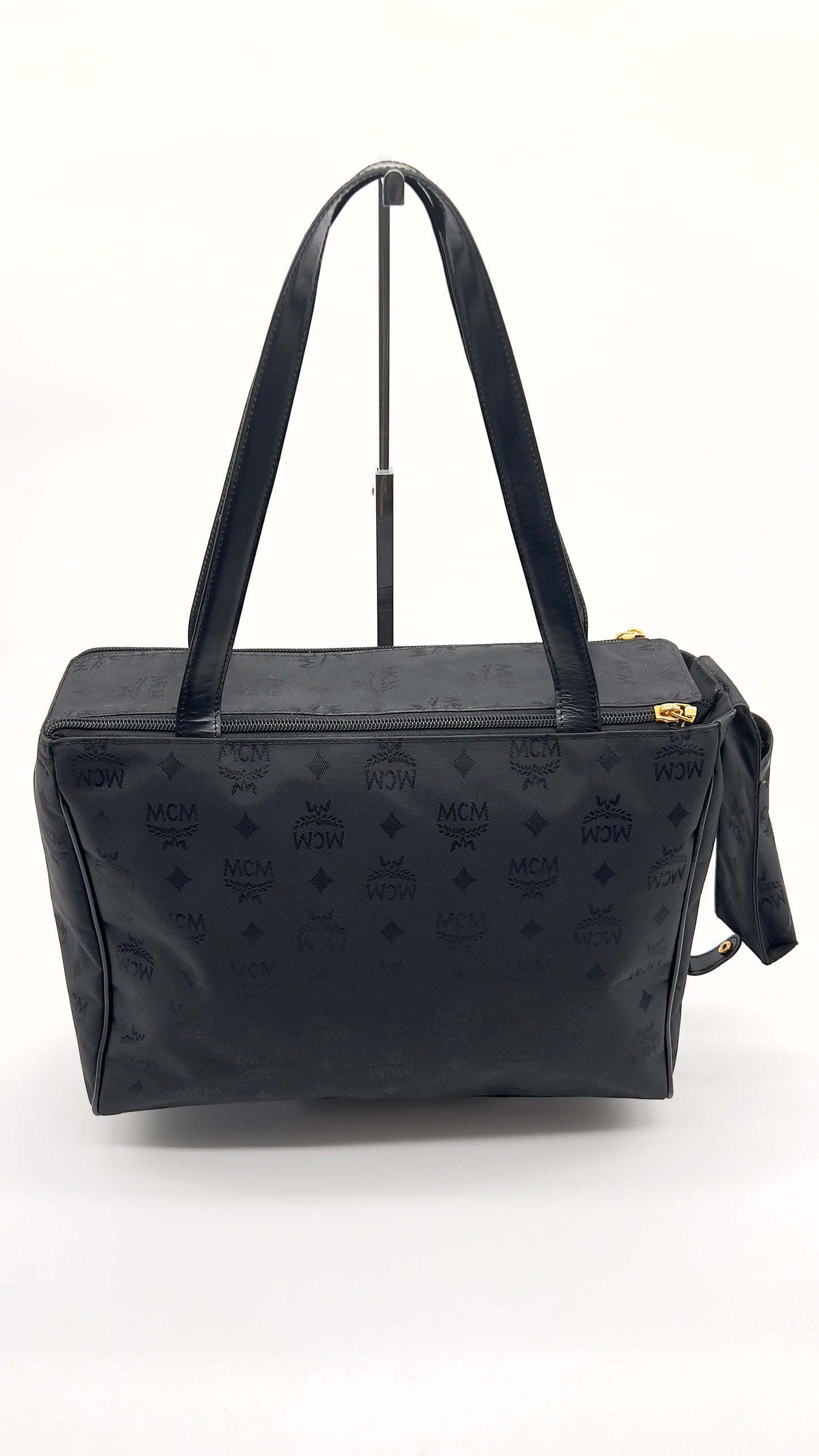 MCM Visetos Black Nylon Bucket Bag and Laptop Tote Duo - Pre-Owned