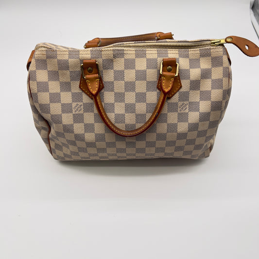 Pre-Loved Louis Vuitton Damier Azur Speedy 30 Vintage Top Handle Bag 