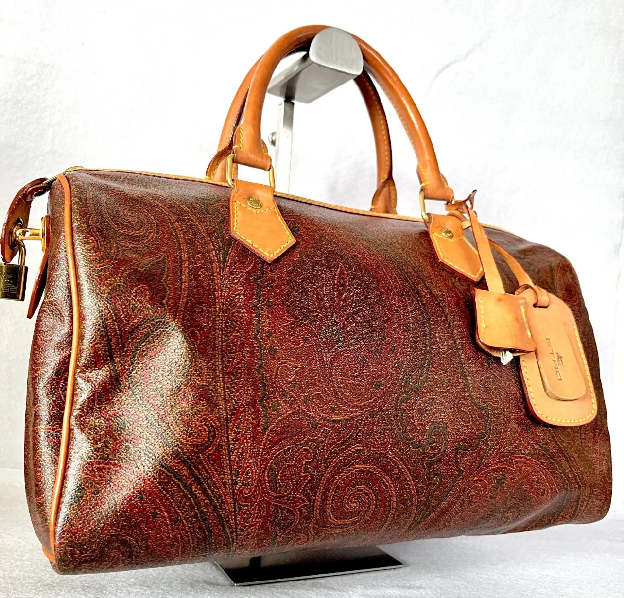 Etro Boston Hand Bag - Pre-Loved Paisley Elegance