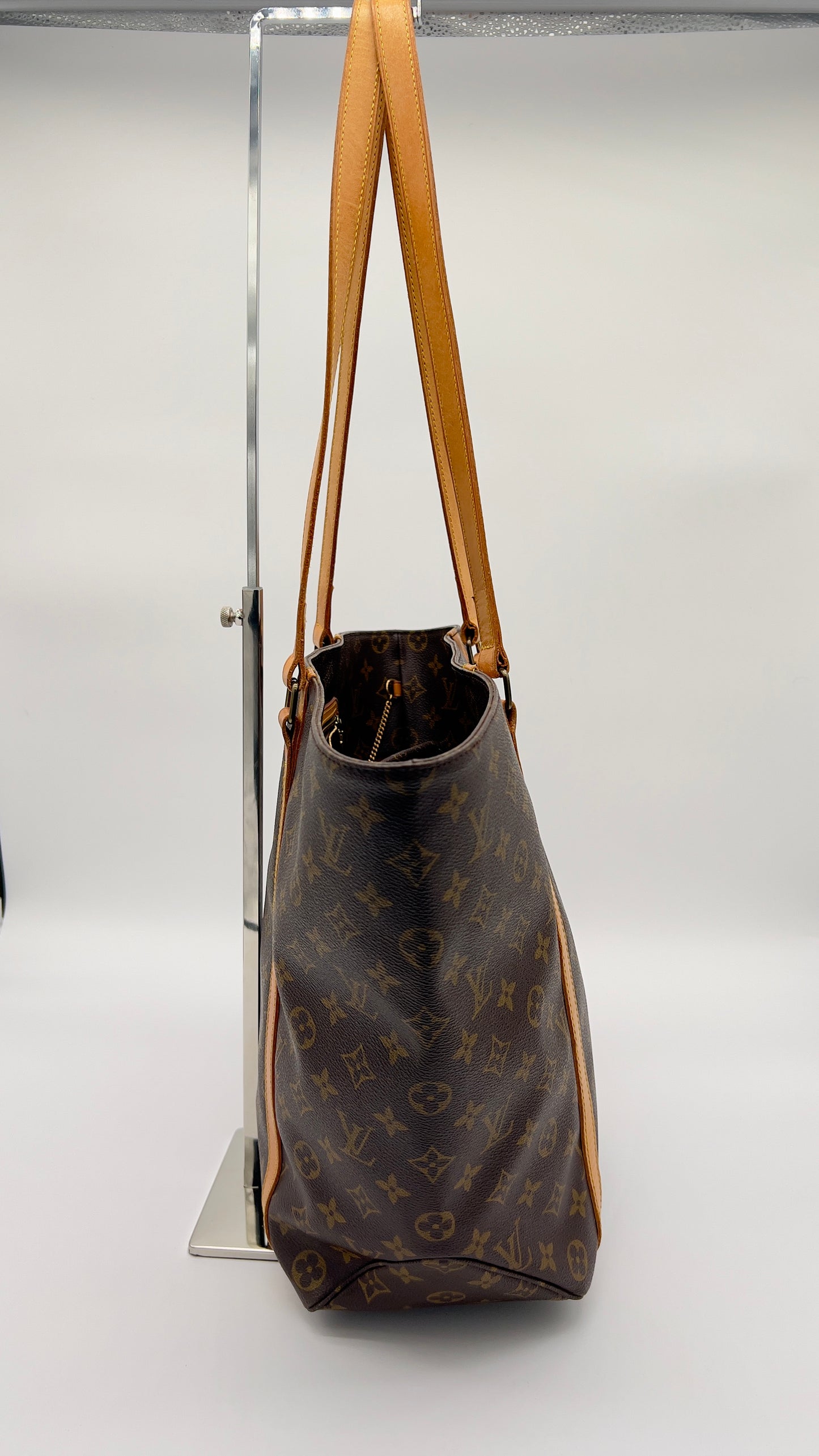 Pre Loved Louis Vuitton Monogram Sac Shopping Tote Bag - Authentic Pre-owned Luxury Brown Canvas Leather