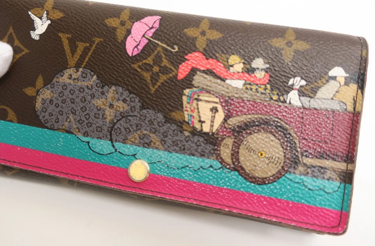 Pre-Owned Louis Vuitton  Sarah Wallet in Monogram Canvas  Vibrant Pink Interior
