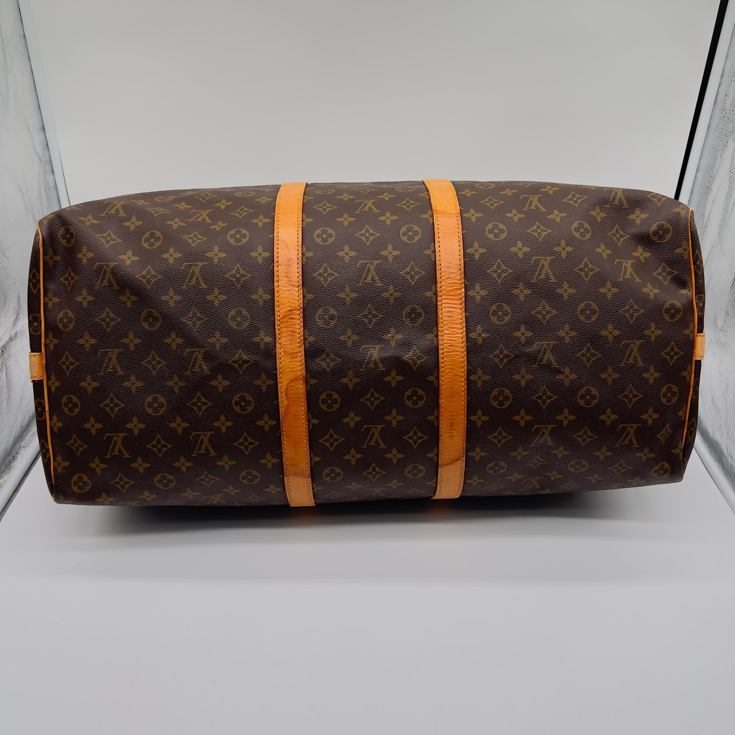 Pr Loved Authentic Louis Vuitton Monogram Keepall Bandouliere 60 Travel Duffle Bag