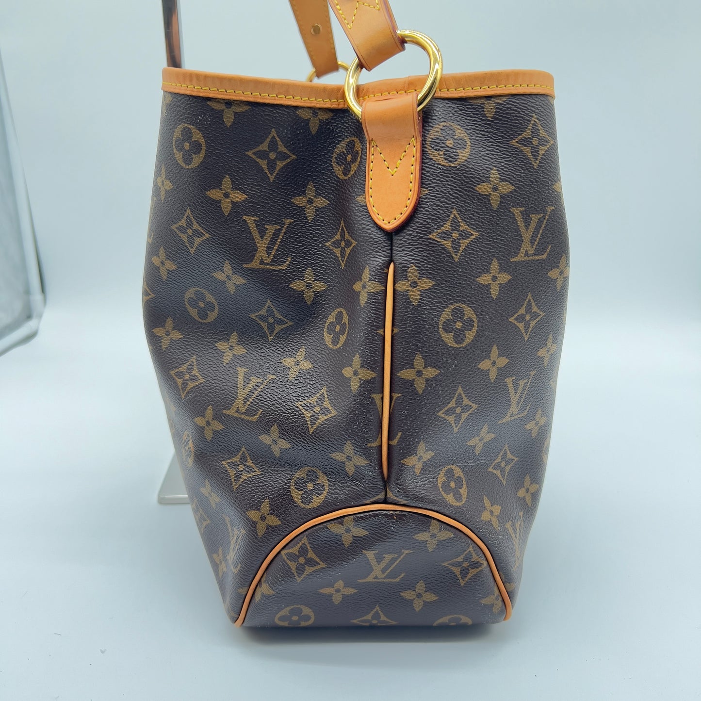 Preloved Louis Vuitton Monogram Delightful PM Tote Bag with Vachetta Leather Trim