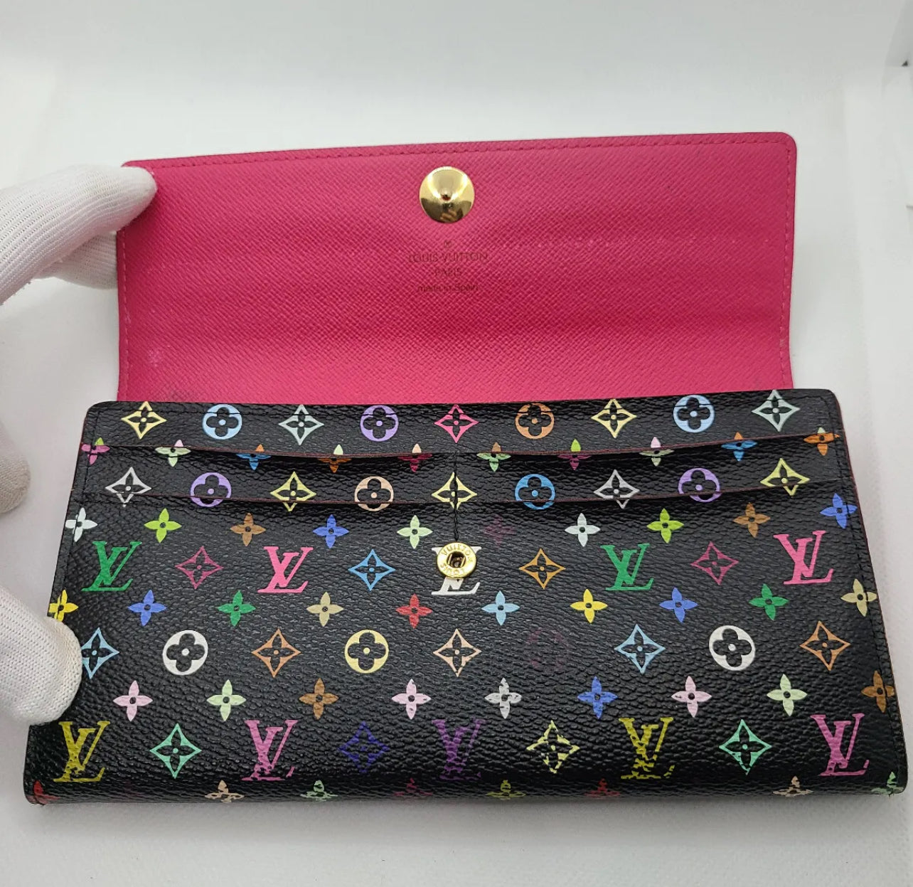 Authentic Louis Vuitton Sarah Wallet Monogram Multicolor - Collector's Piece