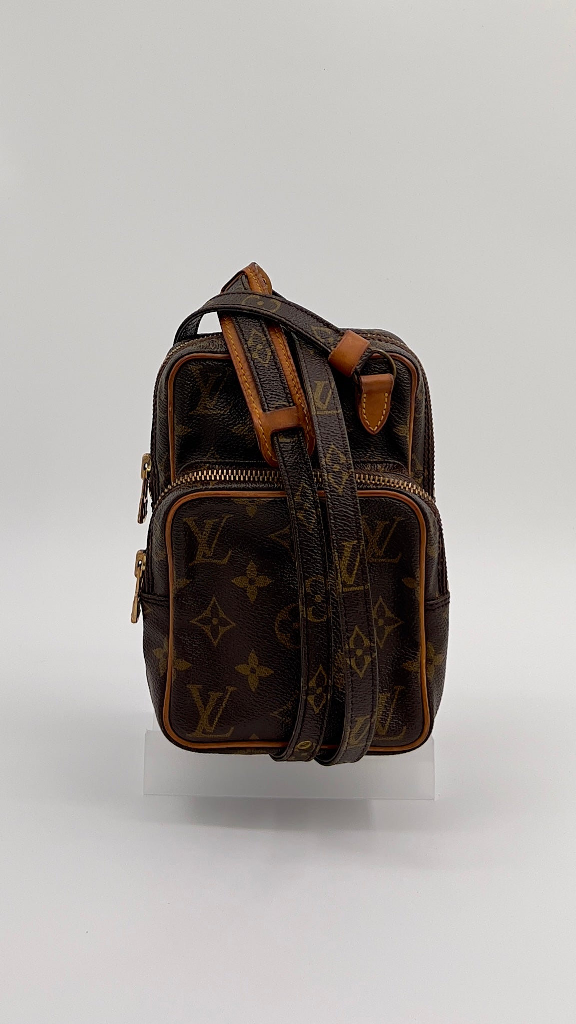 Preloved Louis Vuitton Mini Amazone Monogram Handbag - Vintage Brown Canvas