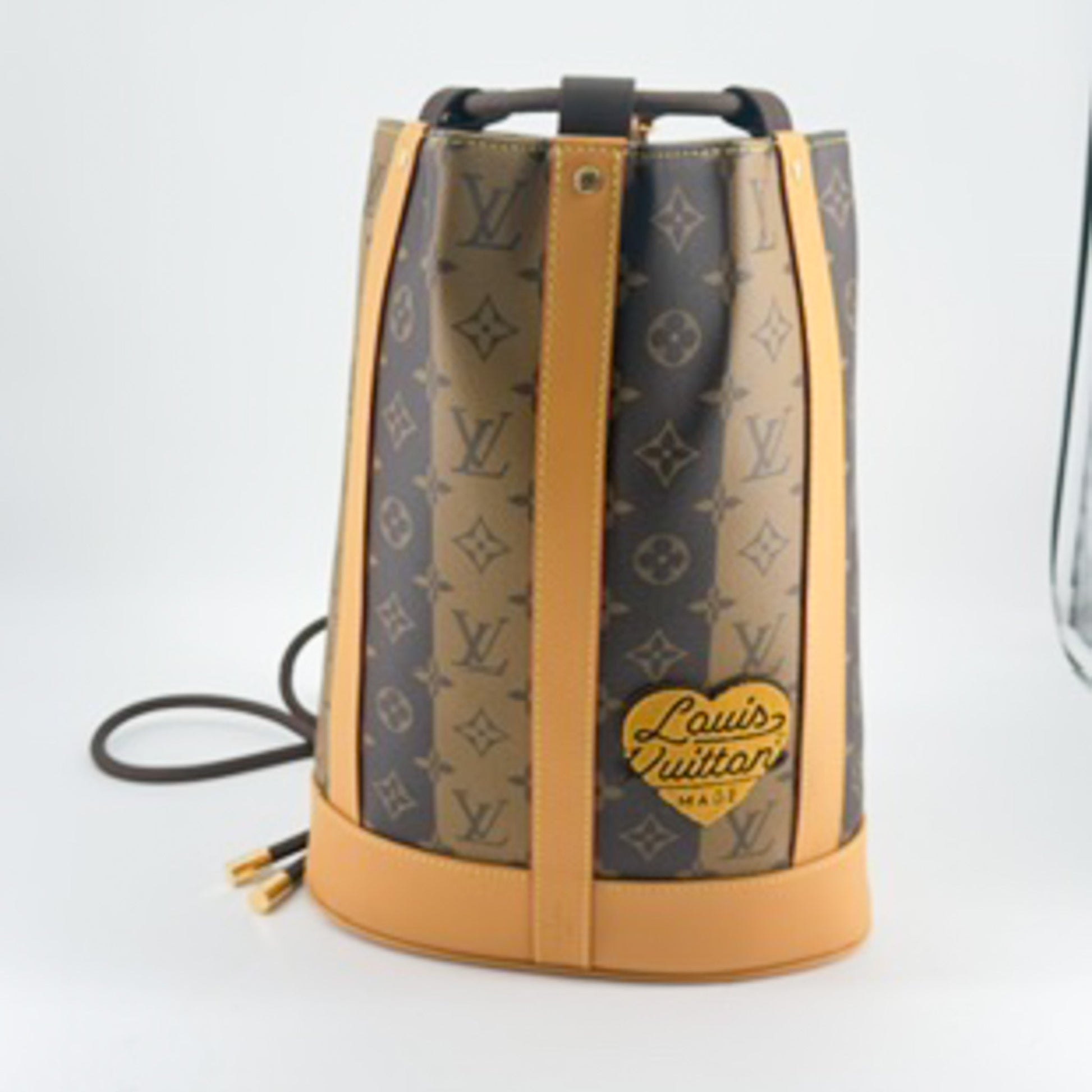 Louis Vuitton x Nigo Randonnée Backpack – front view – Monogram Canvas Brown/Beige