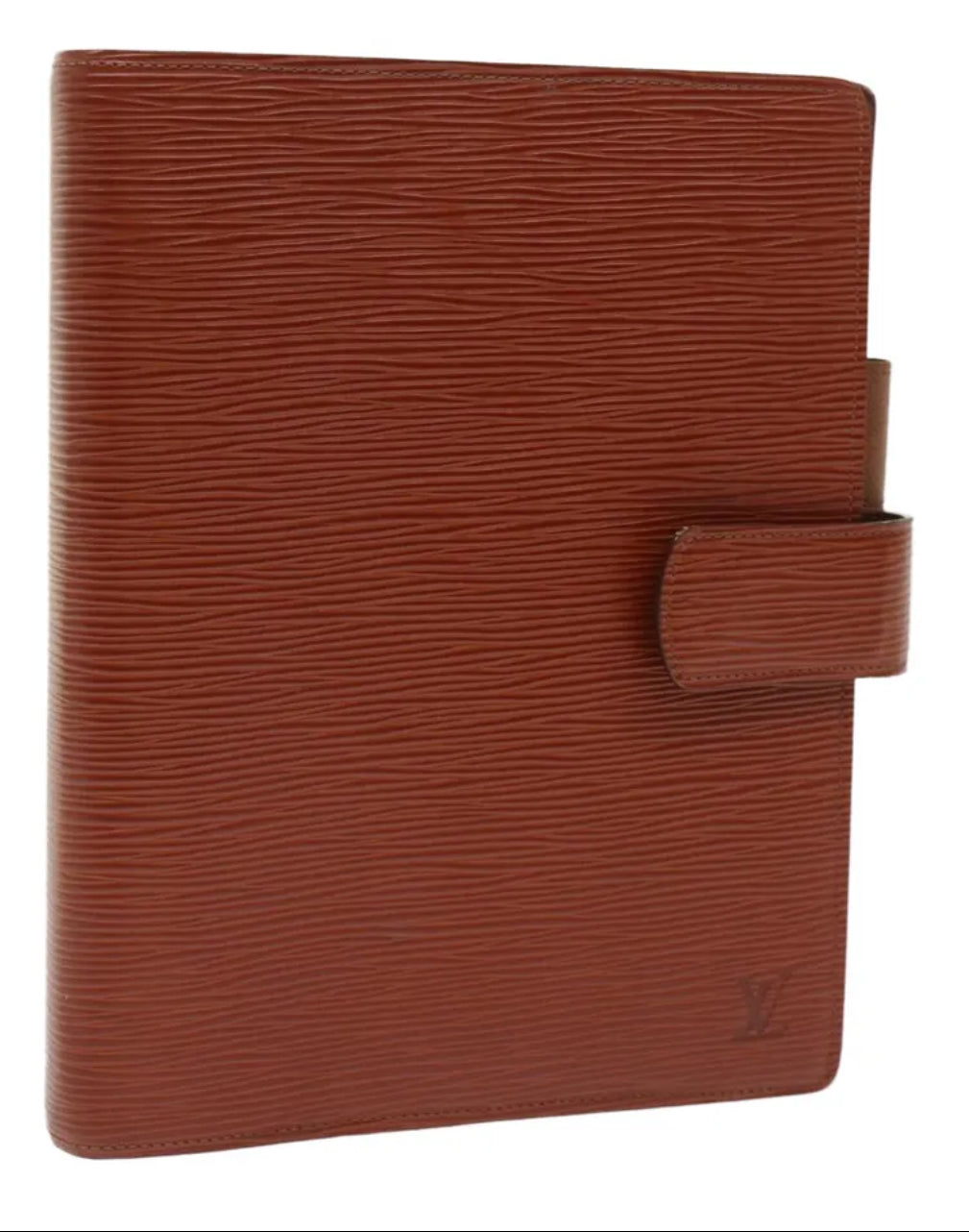 Classic LOUIS VUITTON Epi Leather Agenda GM - Pre-Loved Brown Day Planner Cover