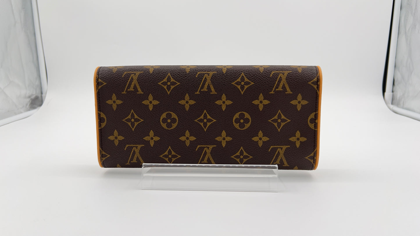 Pristine LOUIS VUITTON Monogram Pochette Twin GM Crossbody Bag with Original Box and Dust Bag