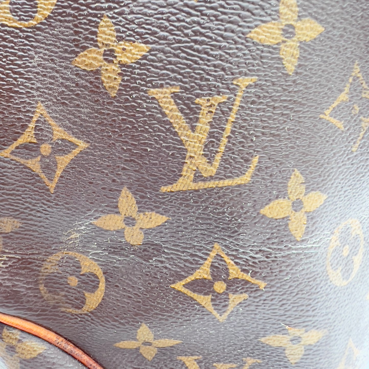 Preloved Louis Vuitton Monogram Delightful PM Tote Bag with Vachetta Leather Trim