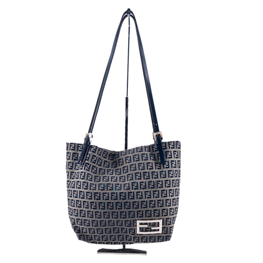 Fendi Zucca Tote Bag – Coated Canvas – Brown/Black