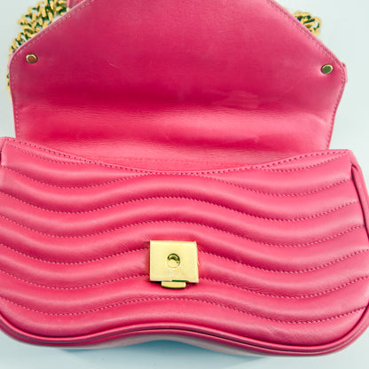 LOUIS VUITTON Wave Chain Bag PM – Quilted Calf Leather – Pink