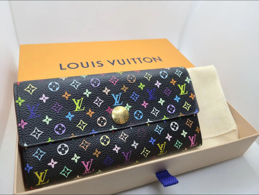 Authentic Louis Vuitton Sarah Wallet Monogram Multicolor - Collector's Piece