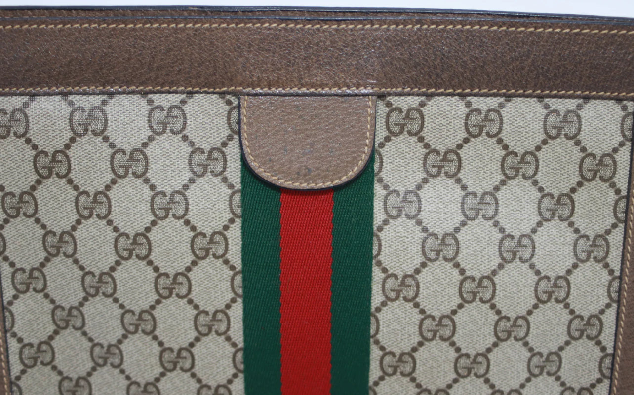 Gucci Sherylin Monogram Canvas & Suede Clutch Duo - Authentic Pre-Loved Condition